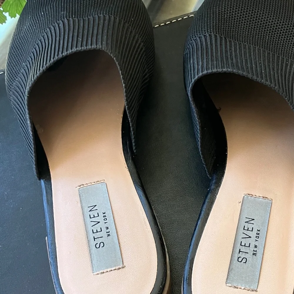 Steve Madden Mules Valdez Knit Black - Size 9 - Picture 3 of 8